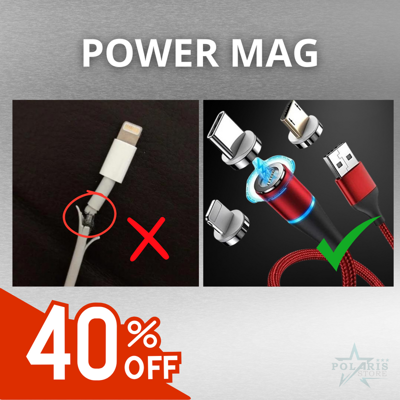 POWER MAG - CABLE / CARGADOR MAGNÉTICO 3 EN 1